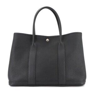 HERMES Garden Party 36 PM Tote Bag Negonda Leather Black Purse 90281448